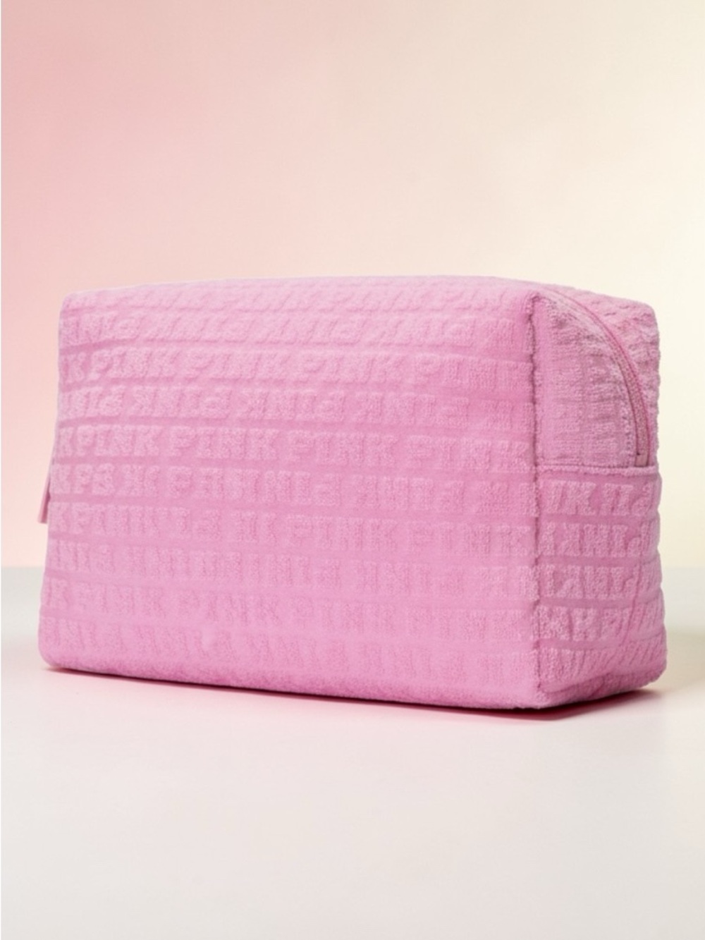 Victoria's Secret Pink Embossed Terry Pouch NWT